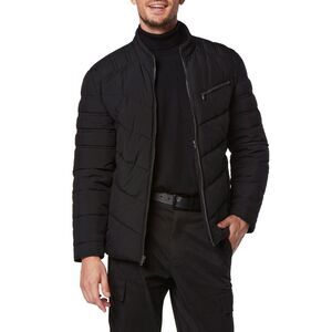 Andrew Marc Winslow Quilted Jacket Long Sleeve Water Resistant Stretch Black XL